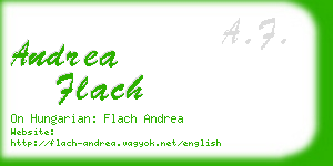 andrea flach business card